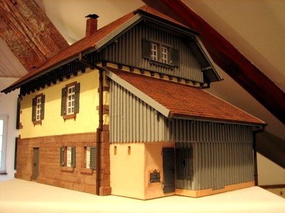 Modell des Bahnwärterhauses in Gengenbach